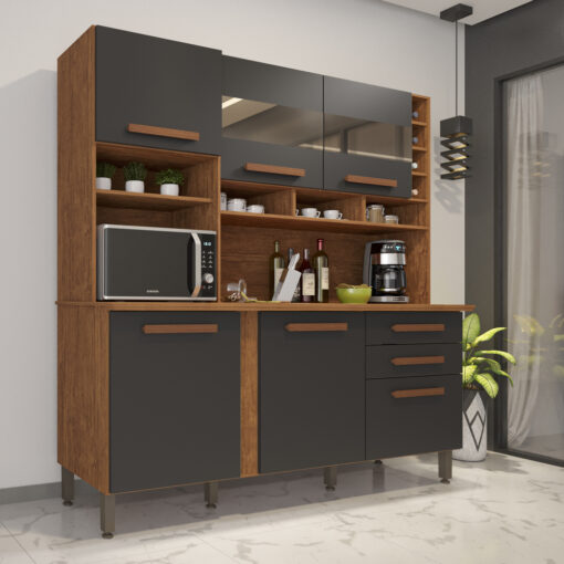 KIT COZINHA ALEXIA 6 PORTAS 2 GAVETAS - IMOP