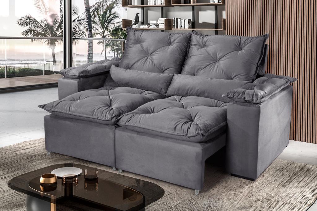 Sofá Grécia 2,30m Retrátil e Reclinável