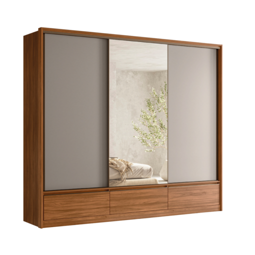 GUARDA-ROUPA 3 PORTAS LOUNGE 2,67 M – DEMÓBILE