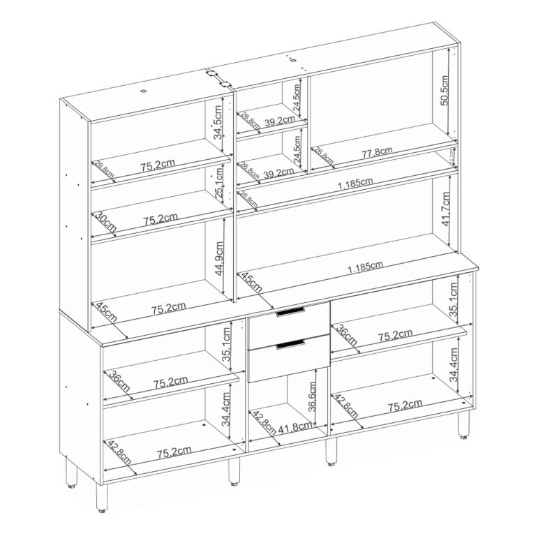KIT COZINHA AMORA 1,98 M – DEMÓBILE
