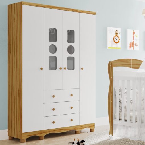 GUARDA-ROUPA 4 PORTAS TEDY – PEROBA MÓVEIS