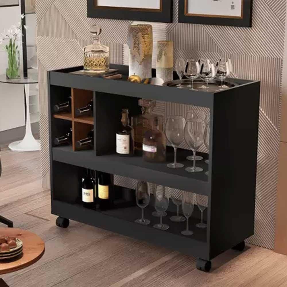 Aparador Bar 4050 1.20 Cm Com Adega E Rodízios – JB Móveis