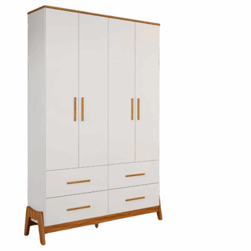 GUARDA-ROUPA 4 PORTAS GUTI RETRÔ – PEROBA MÓVEIS