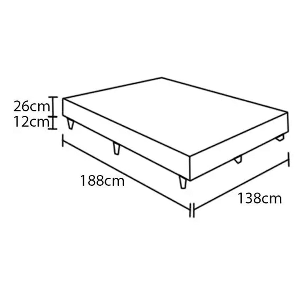 BASE BOX CASAL UNIVERSAL TECIDO CORINO 37x138x188cm