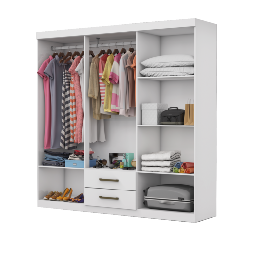 GUARDA-ROUPA ARIES 6 PORTAS 2 GAVETAS – CARIOCA MÓVEIS