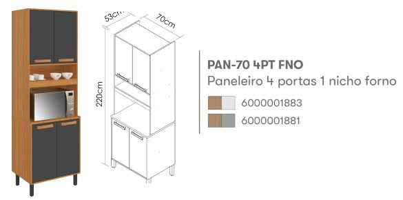 COZINHA COMPLETA 5PÇS NÁPOLES COM FORNO - ITATIAIA