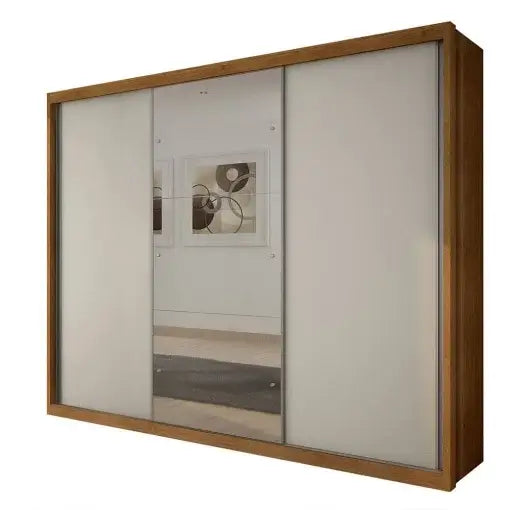 GUARDA ROUPA PARADIZZO CASAL COM ESPELHO 3 PORTAS 6 GAVETAS NOVO HORIZONTE