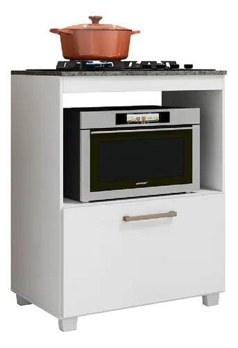 BALCÃO DE COZINHA COOKTOP 4 BOCAS E NICHO PARA FORNO SLIM