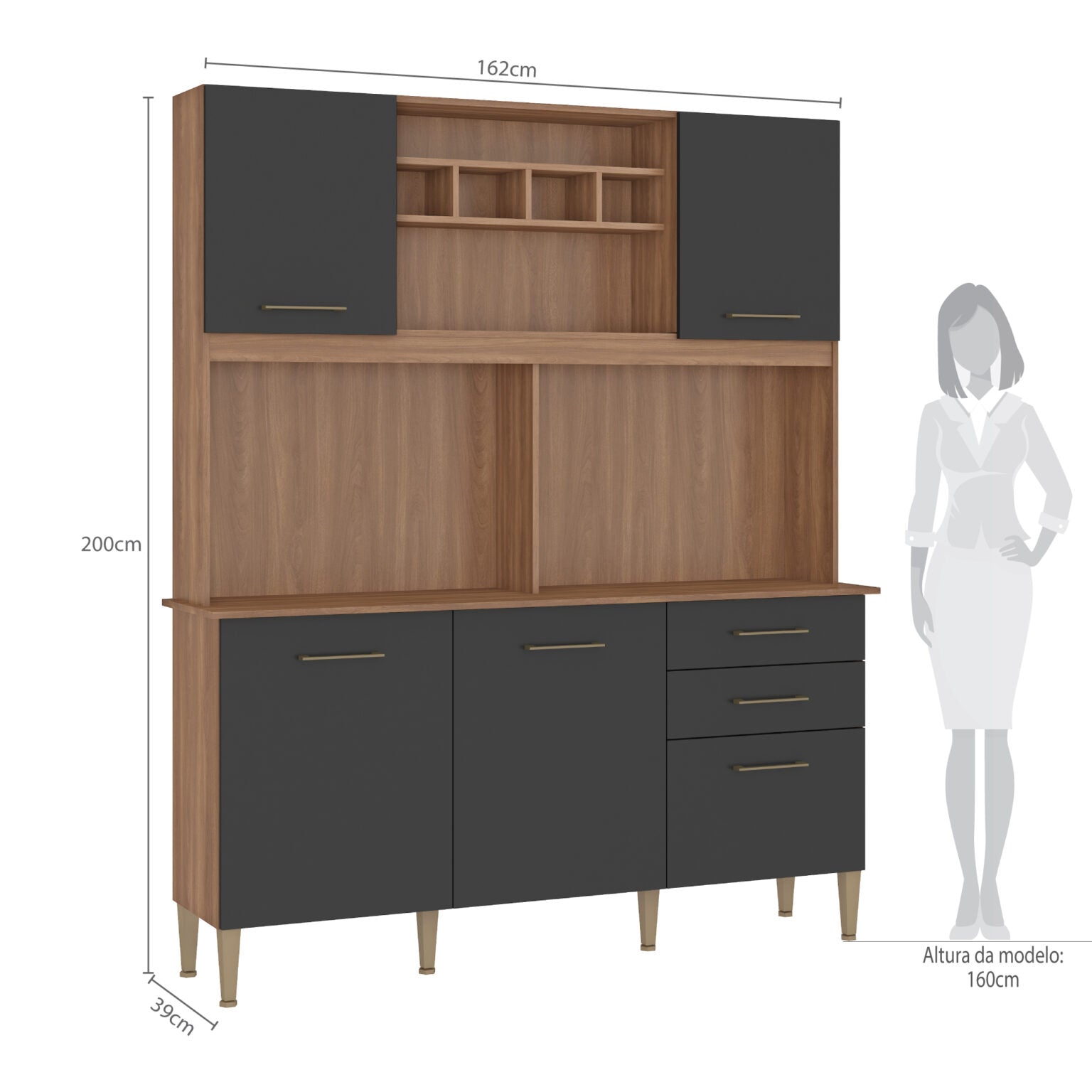 KIT COZINHA ALICE/LAURA C303 1,62 M – FELLICCI