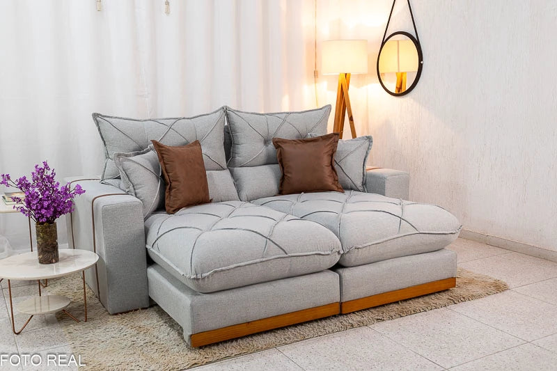 Sofá Retrátil Reclinável Gran Bello 2,00m – D33 E Molas Ensacadas