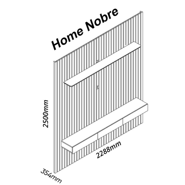 HOME ATÉ 85″ NOBRE RIPADO 230 (COM NICHO) – GELIUS