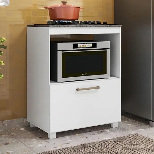 BALCÃO DE COZINHA COOKTOP 4 BOCAS E NICHO PARA FORNO SLIM