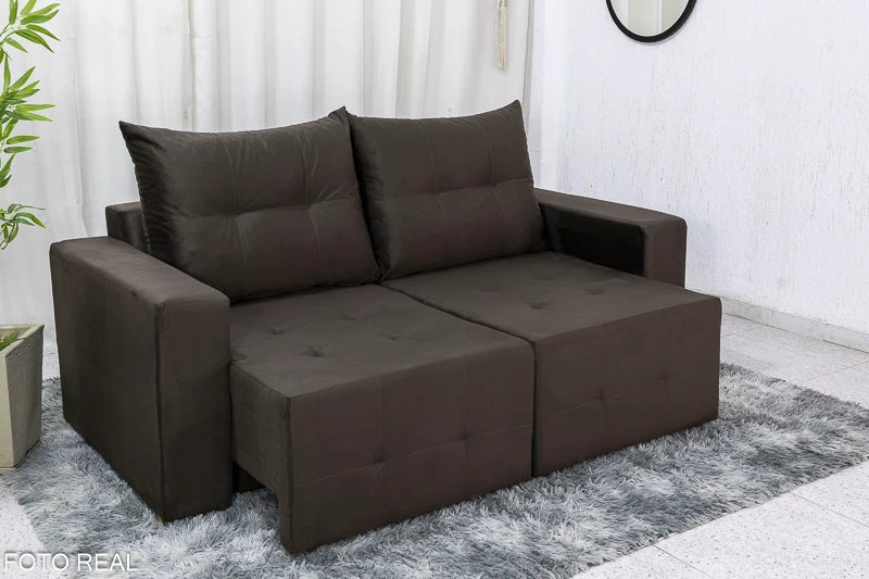 SOFÁ RETRÁTIL HAVAI 1,80 M VELUDINHO