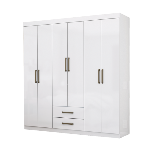GUARDA-ROUPA ARIES 6 PORTAS 2 GAVETAS – CARIOCA MÓVEIS