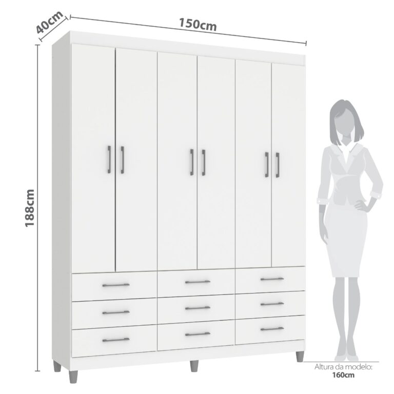 GUARDA-ROUPA 6 PORTAS PARATY 3690 1,50 – FELLICCI