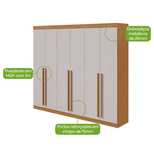 GUARDA-ROUPA 6 PORTAS BERTHA – LOPAS