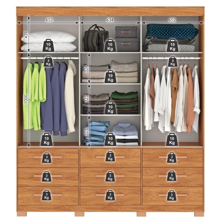 GUARDA-ROUPA 3 PORTAS TORONTO RP1930 2,00 M – FELLICCI