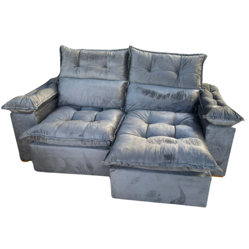 SOFÁ RETRÁTIL E RECLINÁVEL IMPERIAL 2,00 M VELUDO – IMPERIAL DECOR