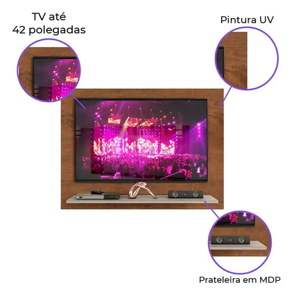 PAINEL FLORENCE PARA TV ATÉ 42" - ZANZINE