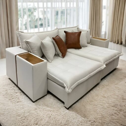 SOFÁ CAMA RETRÁTIL TEBAS/THEBAS 2,32 M – INNOVE ESTOFADOS