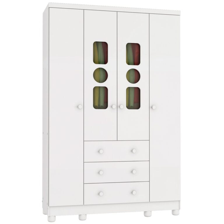 GUARDA-ROUPA 4 PORTAS TEDY – PEROBA MÓVEIS