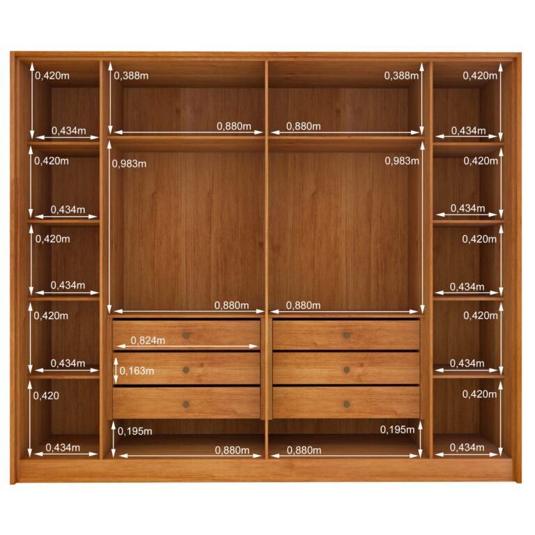 GUARDA-ROUPA 6 PORTAS BARCELONA/MONTSERRAT RIPADO 2,75 M – TCIL