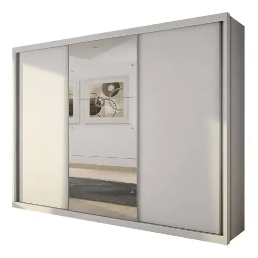 GUARDA ROUPA PARADIZZO CASAL COM ESPELHO 3 PORTAS 6 GAVETAS NOVO HORIZONTE