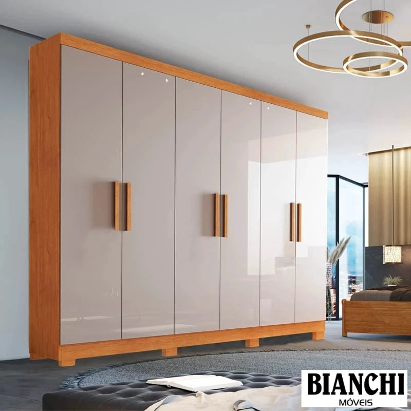 ROUPEIRO CASAL SERGIPE 6 PORTAS C/ PÉS 100% MDF – BIANCHI