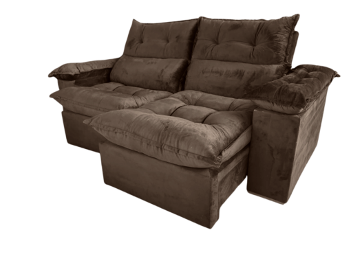 SOFÁ RETRÁTIL E RECLINÁVEL IMPERIAL 2,00 M VELUDO – IMPERIAL DECOR