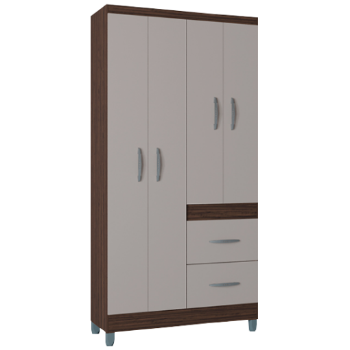GUARDA-ROUPA 4 PORTAS MILÃO 0,91 – POQUEMA