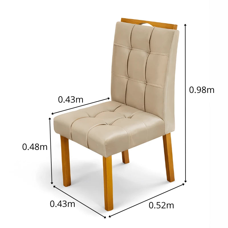 MESA DE JANTAR MOSCOU 160X80 VIDRO OFF/BASE CINAMOMO + 6 CAD. LONDRES VELUDO MADEIRA MINAS PLAC