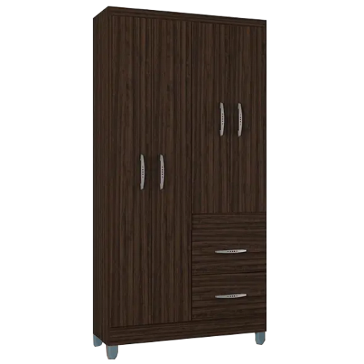 GUARDA-ROUPA 4 PORTAS MILÃO 0,91 – POQUEMA