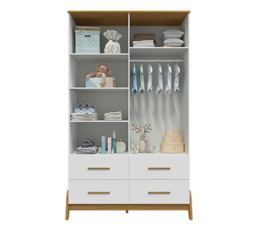 GUARDA-ROUPA 4 PORTAS GUTI RETRÔ – PEROBA MÓVEIS