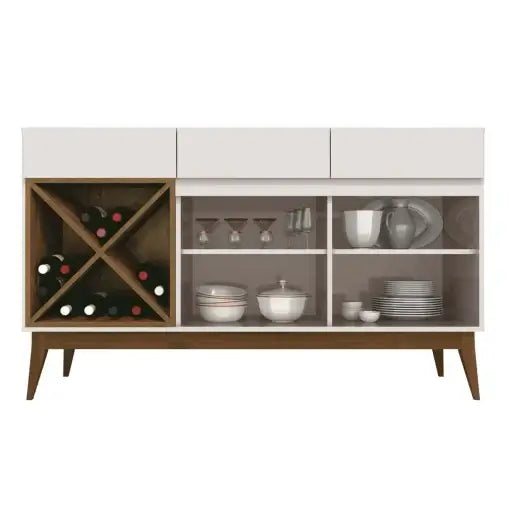 BUFFET CHANDON APARADOR 2 PORTAS 3 GAVETAS COM ADEGA - EDN MÓVEIS