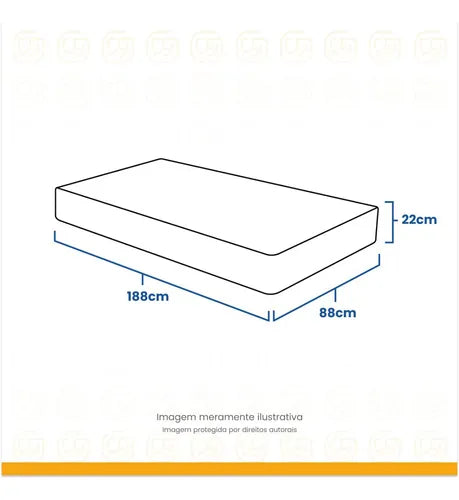 COLCHÃO BIO CLASSIC SOLTEIRO ONE SIDE COM MOLAS ENSACADAS 22X188X88 BIO FLEX