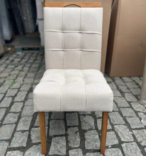 MESA SALINAS/HELÔ/LOS ANGELES 120 CINAMOMO/OFF WHITE COM 4 CADEIRAS SOPHIA LINHO