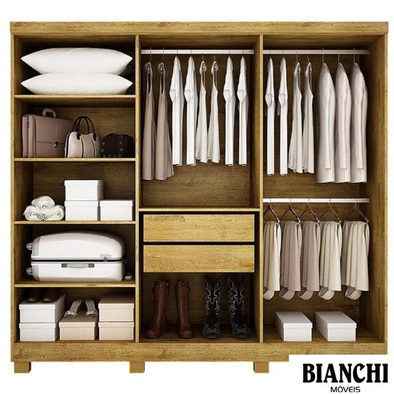 ROUPEIRO CASAL SERGIPE 6 PORTAS C/ PÉS 100% MDF – BIANCHI