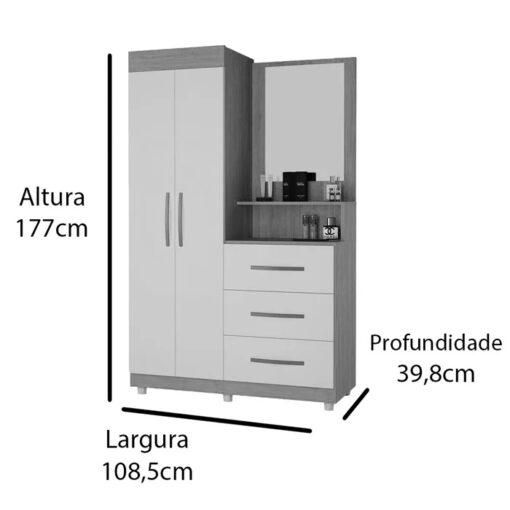 ROUPEIRO/CÔMODA ÔNIX – MÓVEIS PRIMUS