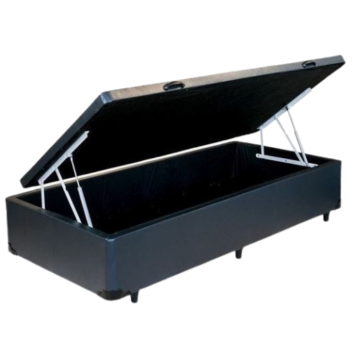 BASE BOX SOLTEIRO BAÚ BLINDADA 78x188 – ALTO NÍVEL CAMAS E COLCHÕES