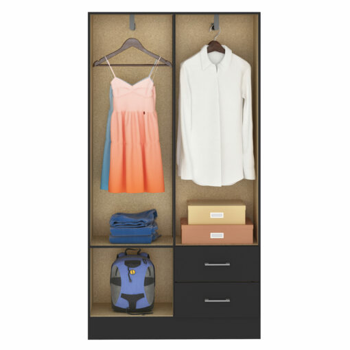 GUARDA-ROUPA 4 PORTAS PANAMÁ 4002 + CÔMODA 5 GAVETAS ARUBA – FELLICCI