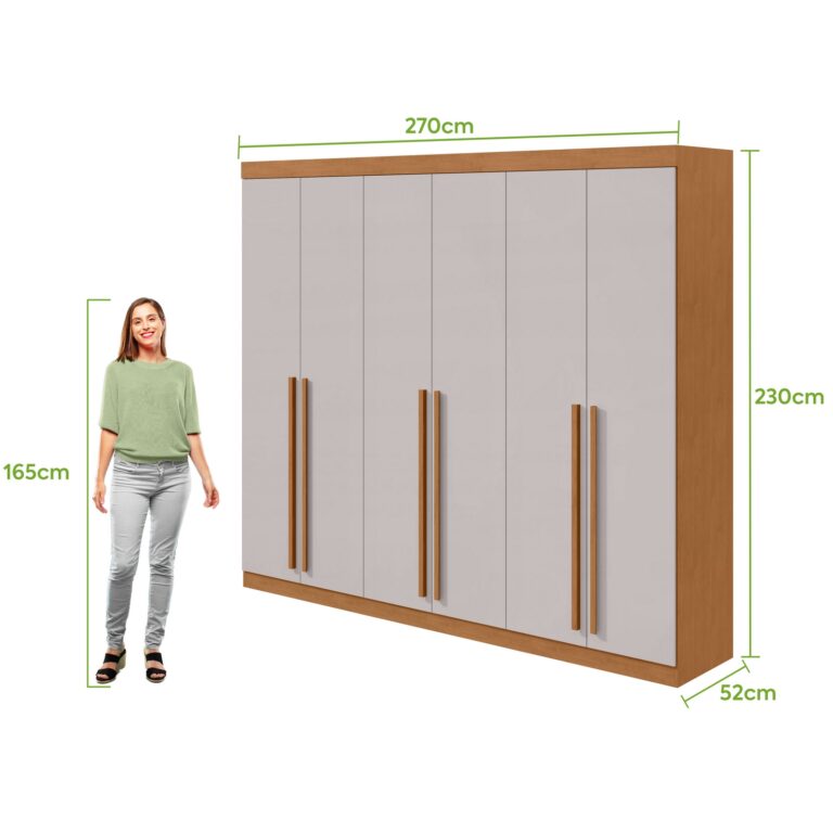 GUARDA-ROUPA 6 PORTAS BERTHA – LOPAS