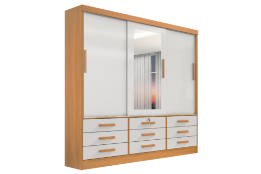 GUARDA-ROUPA MERIDIAN 3 PORTAS – D’DORO MÓVEIS