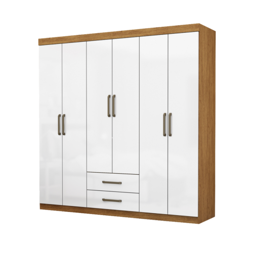 GUARDA-ROUPA ARIES 6 PORTAS 2 GAVETAS – CARIOCA MÓVEIS