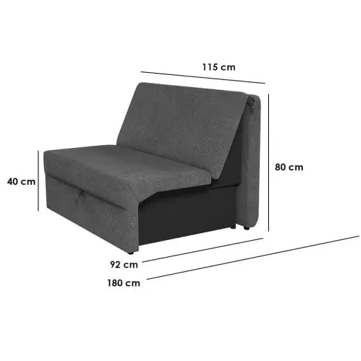 SOFÁ CAMA MALU 2 LUGARES TECIDO SUEDE 115CM