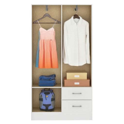 GUARDA-ROUPA 4 PORTAS PANAMÁ 4002 + CÔMODA 5 GAVETAS ARUBA – FELLICCI
