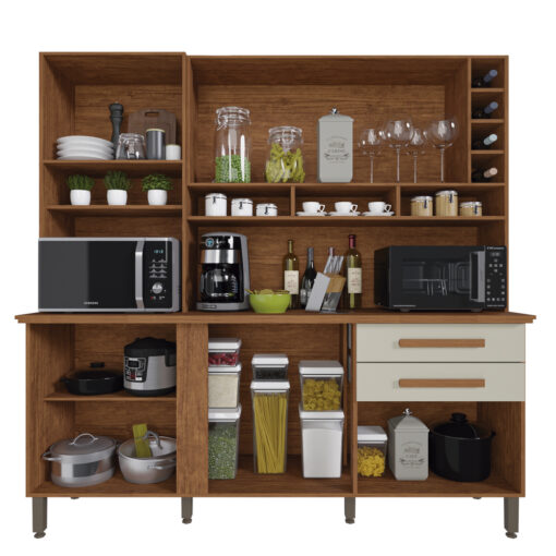 KIT COZINHA ALEXIA 6 PORTAS 2 GAVETAS - IMOP