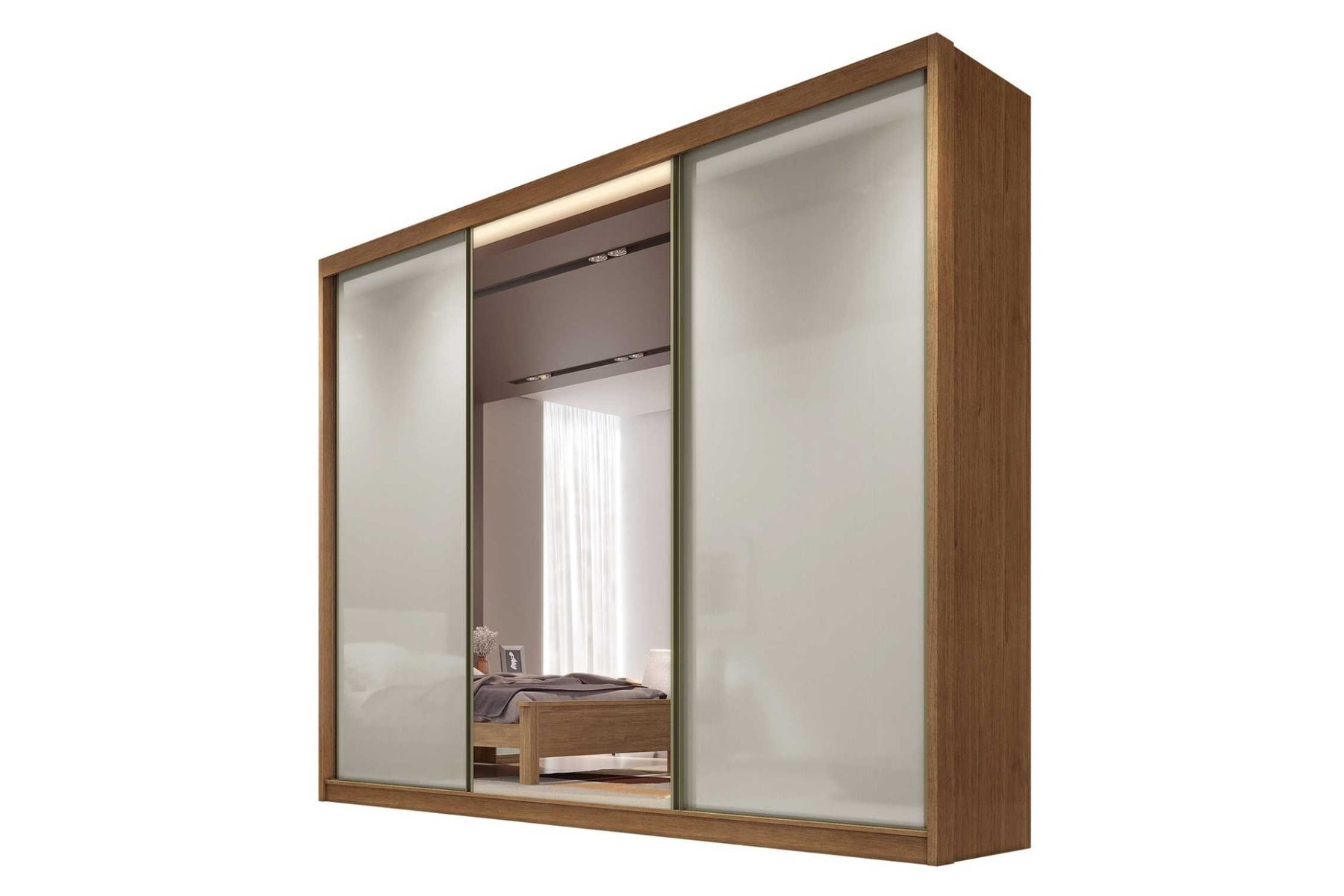 GUARDA ROUPA DIAMOND PLUS 3PTS 8GV C/1ESP PELIC 100% MDF - NOVO HORIZONTE