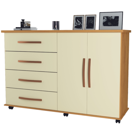 CÔMODA 4 GAVETAS COM SAPATEIRA DUPLA BALI – MÓVEIS PRIMUS