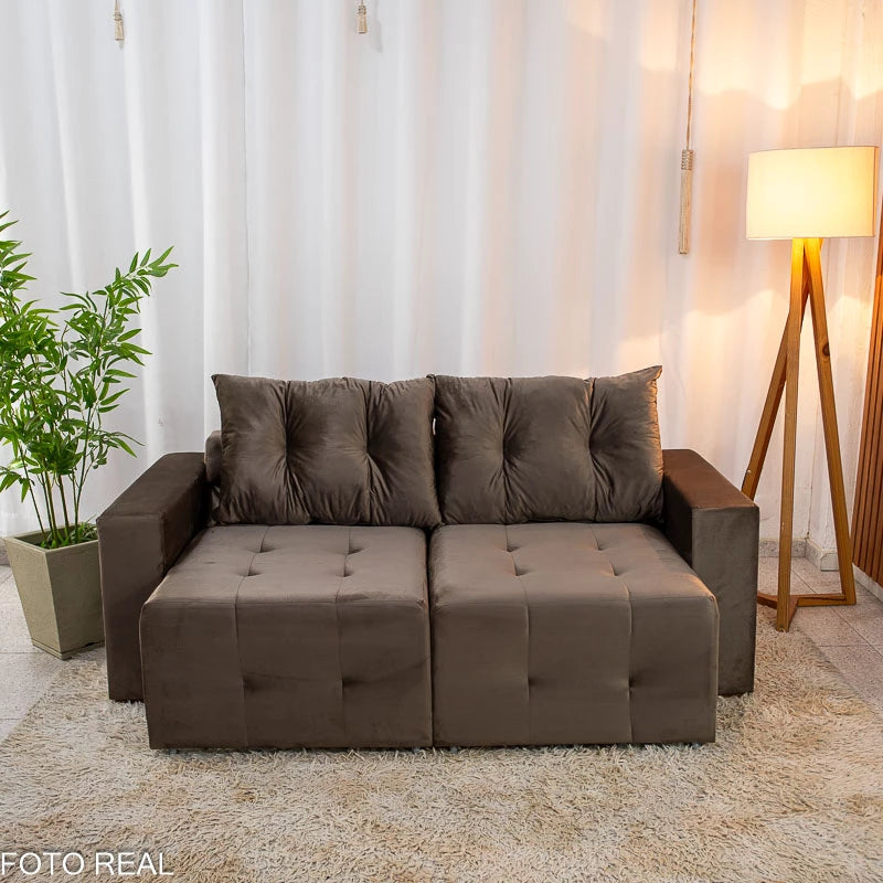 SOFÁ RETRÁTIL HAVAI 1,80 M VELUDINHO