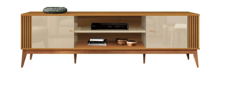 Rack Legacy 1.6 Com 2 Portas E Detalhe Ripado – TV Até 60 Polegadas